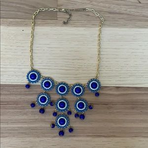 Blue statement necklace